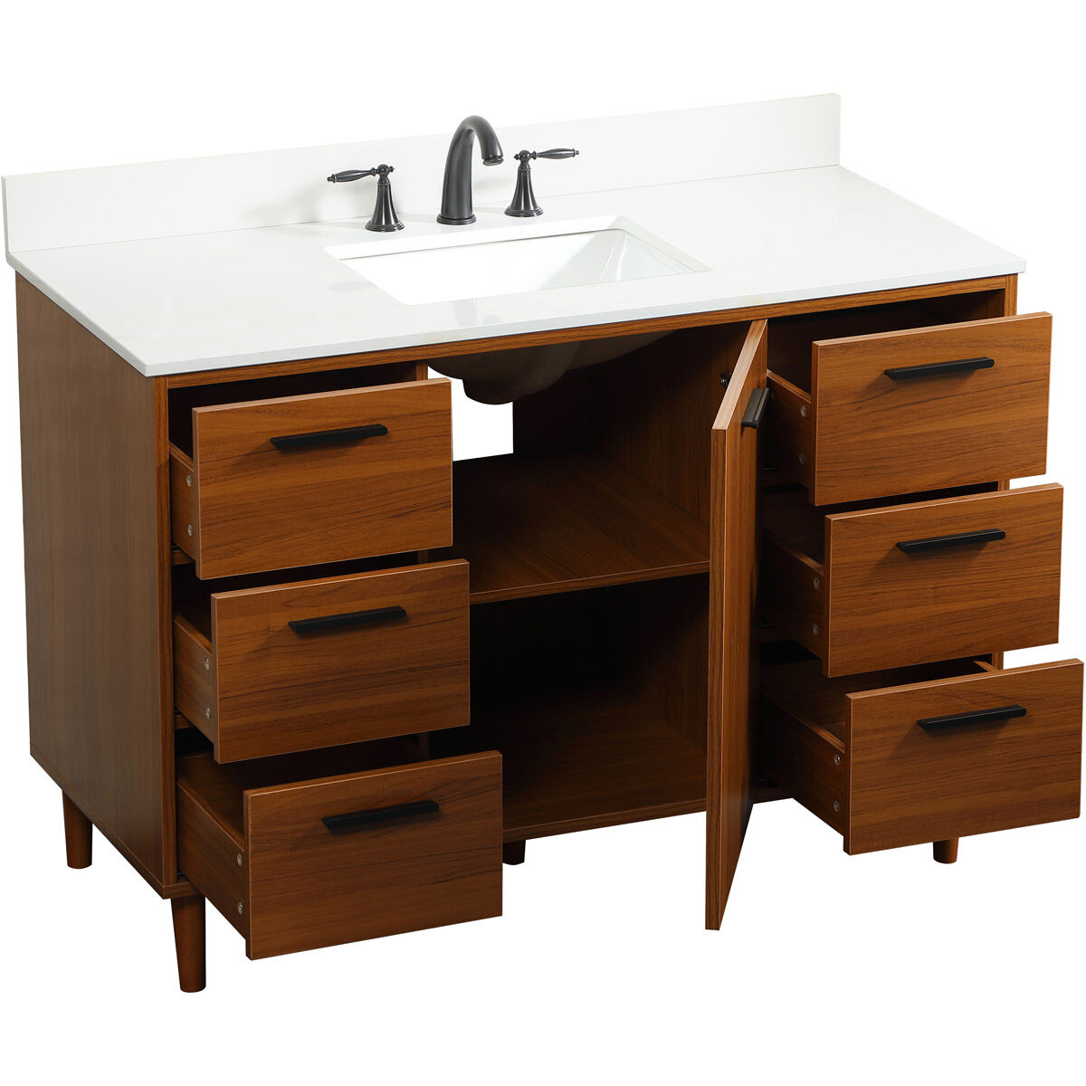 Baldwin 48 X 22 X 34 inch Teak Vanity Sink Set