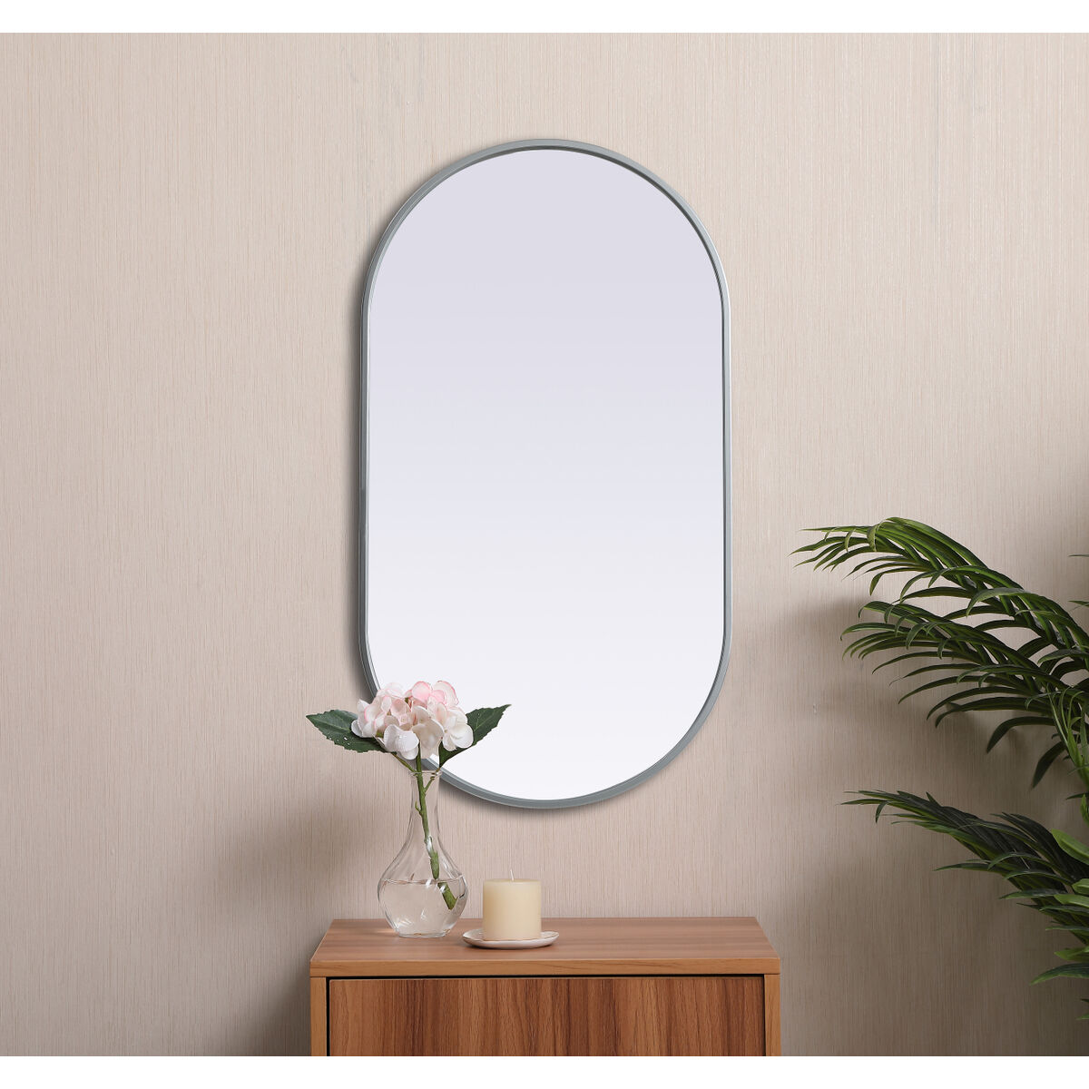 Asha 36 X 20 inch Silver Mirror in 20 x 36
