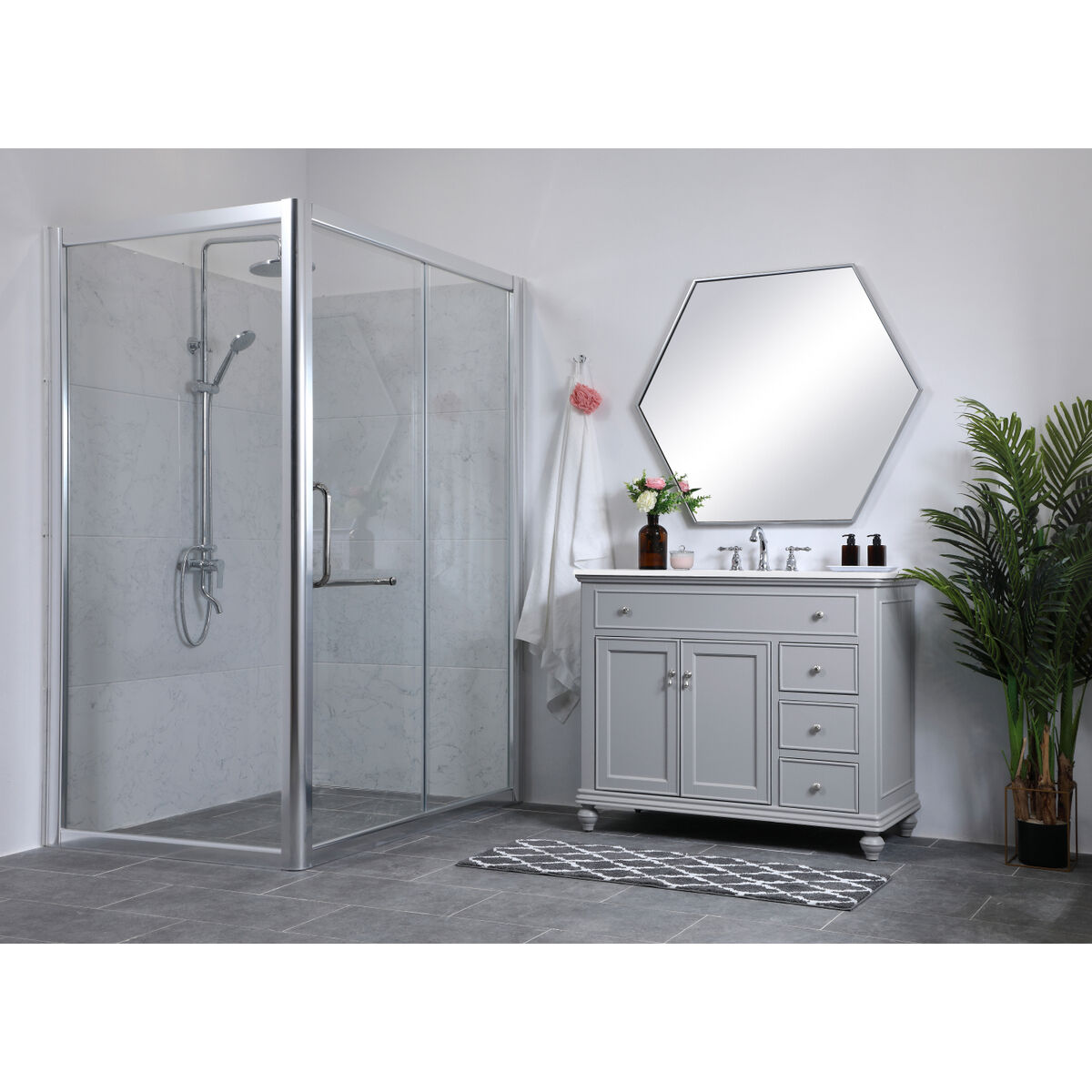 Otto 42 X 21 X 35 inch Grey Vanity Sink Set