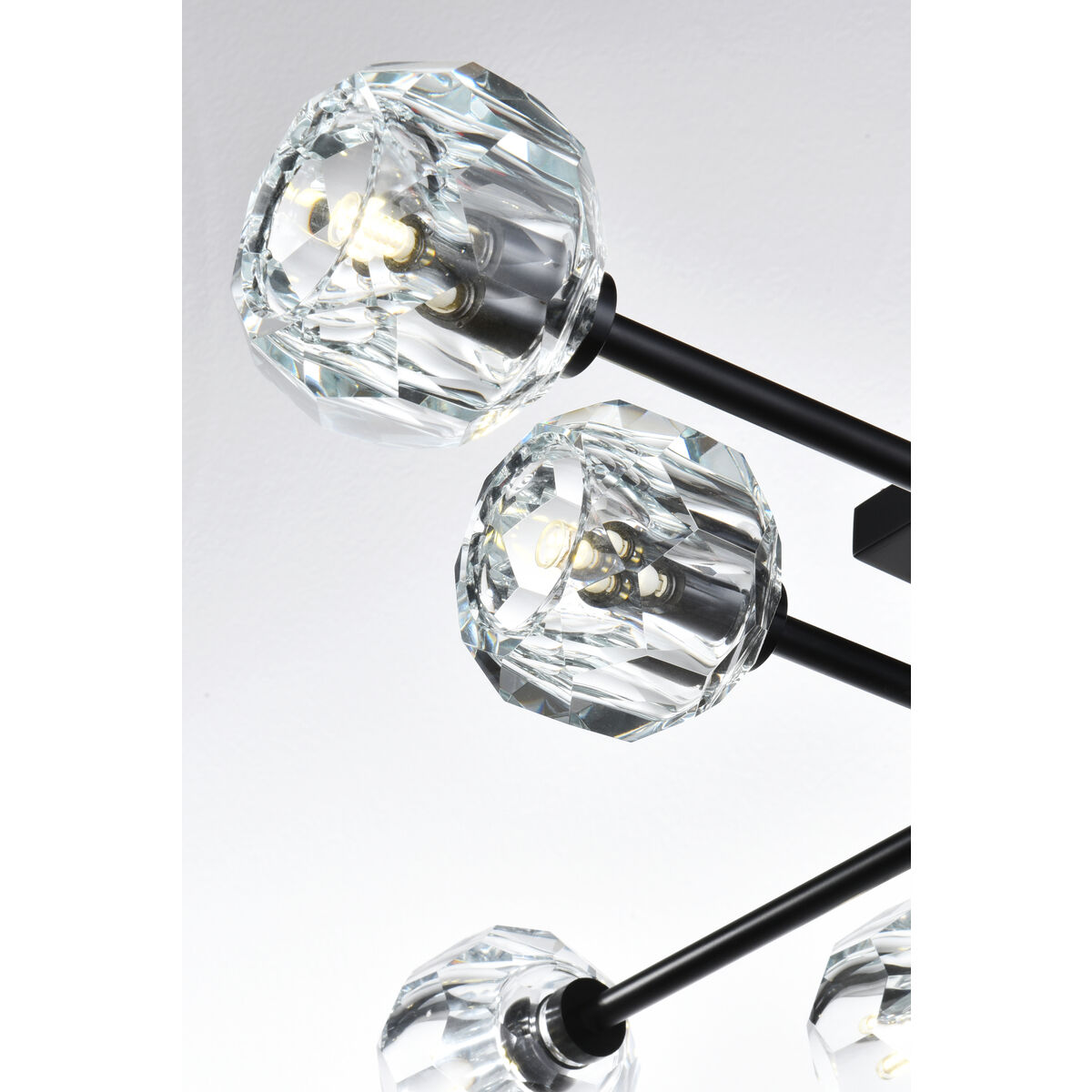 Eren 8 Light 31 inch Black Flush Mount Ceiling Light