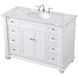 Wesley 48 X 22 X 35 inch White Vanity Sink Set