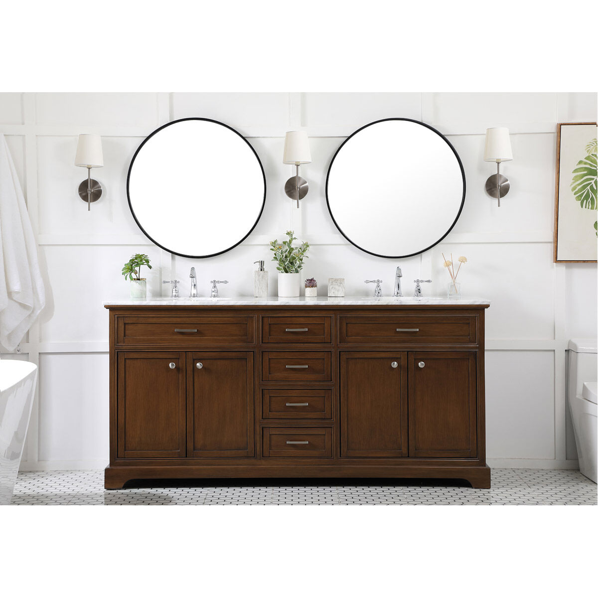 Americana 72 X 21.5 X 35 inch Teak Vanity Sink Set