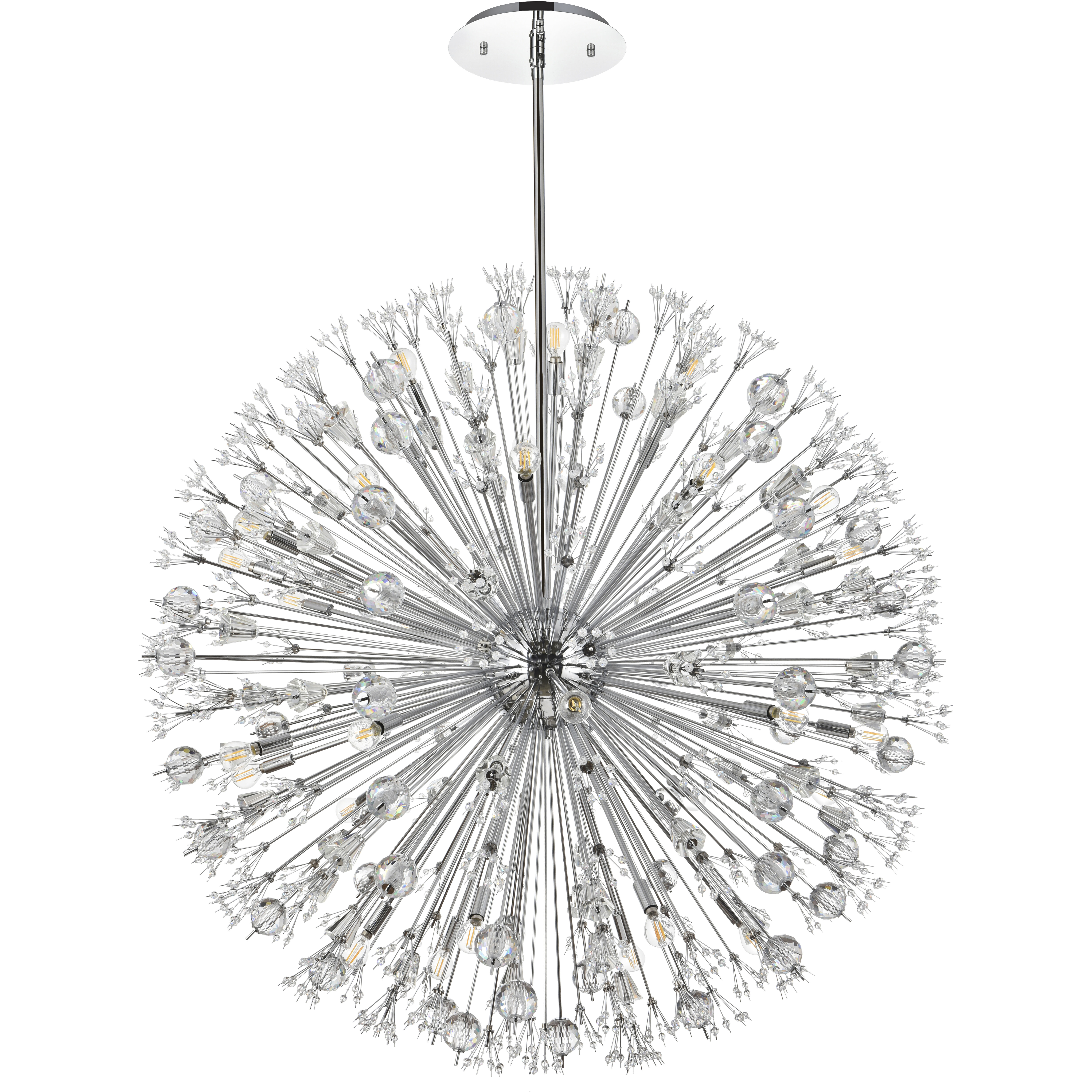 Vera 34 Light 50 inch Chrome Pendant Ceiling Light