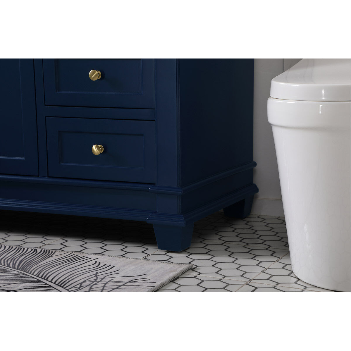 Wesley 60 X 22 X 35 inch Blue Vanity Sink Set