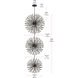 Vera 90 Light 50 inch Black Chandelier Ceiling Light