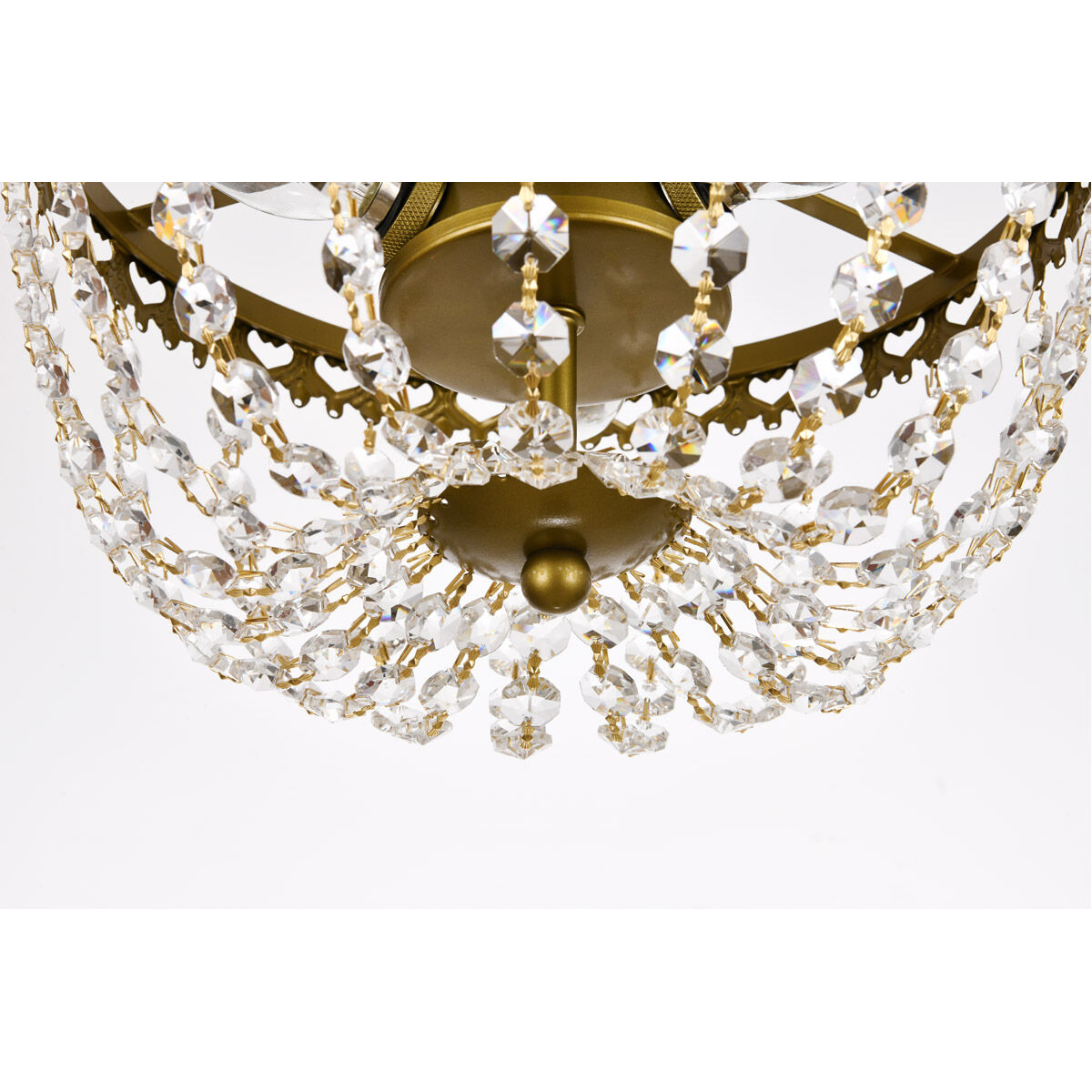 Kylie 3 Light 10 inch Brass Flush Mount Ceiling Light