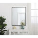 Monet 36 X 27 inch Black Wall Mirror