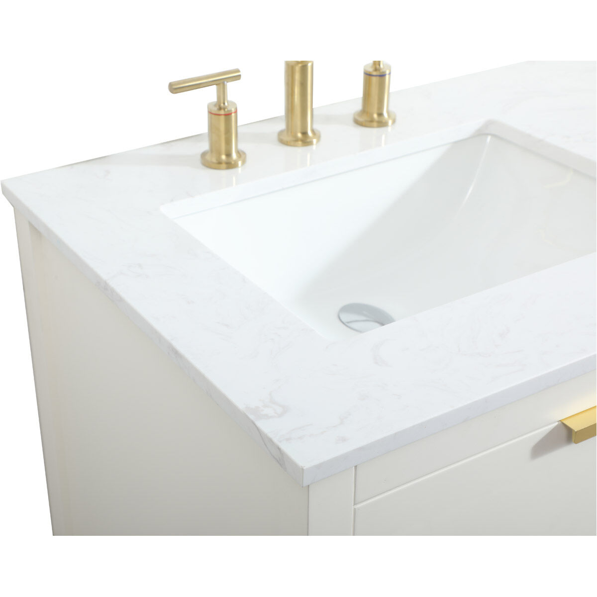 Larkin 60 X 22 X 34 inch White Vanity Sink Set