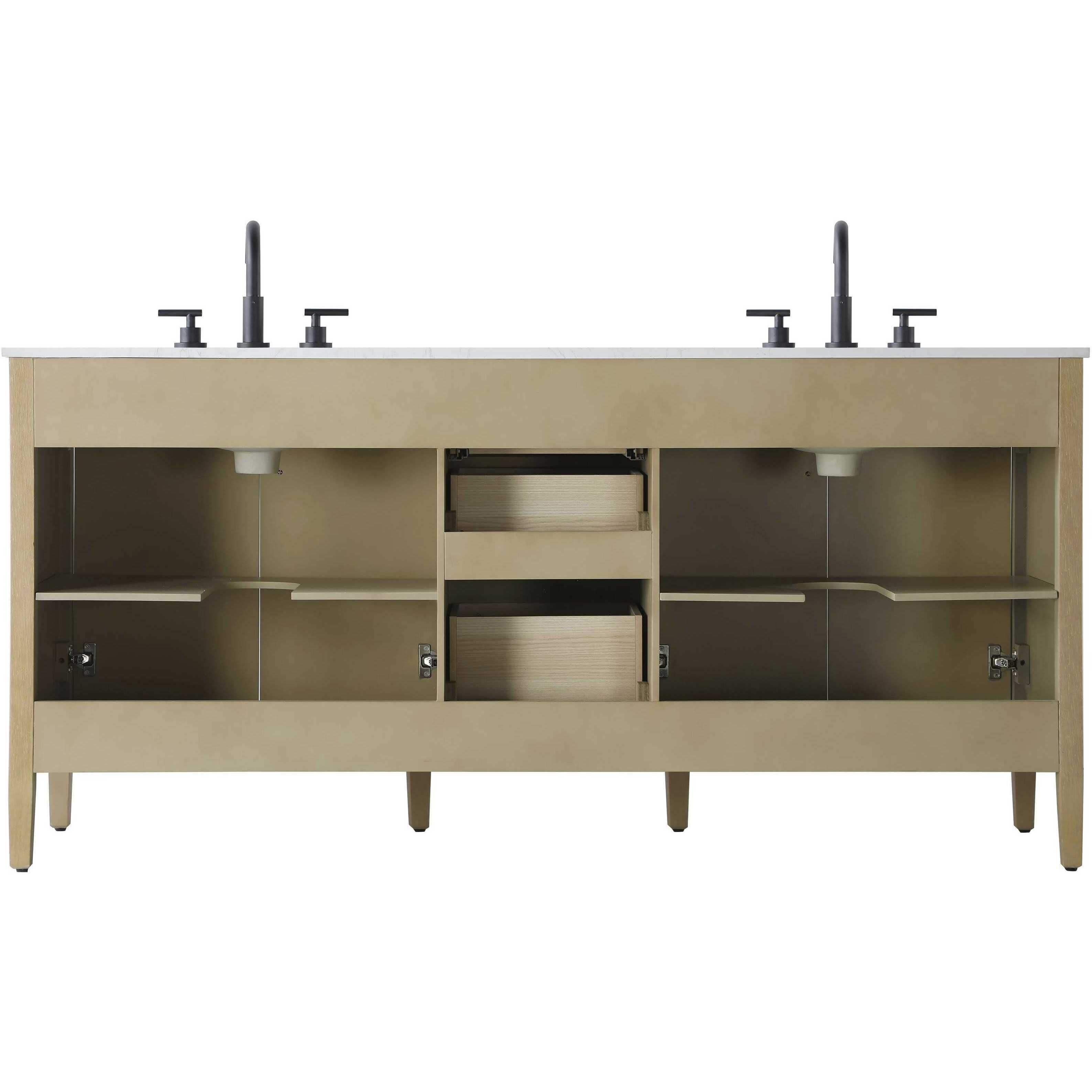 Blakely 72 X 34 inch Linen Oak Bathroom Vanity Cabinet