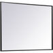 Monet 36 X 27 inch Black Wall Mirror