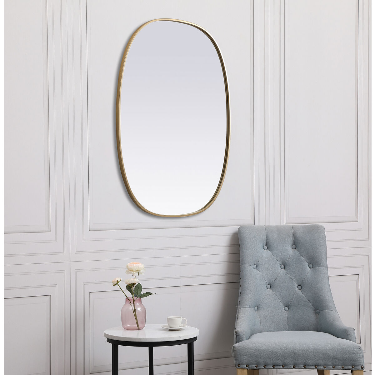 Brynn 40 X 30 inch Brass Mirror in 30 x 40