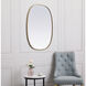 Brynn 40 X 30 inch Brass Mirror in 30 x 40