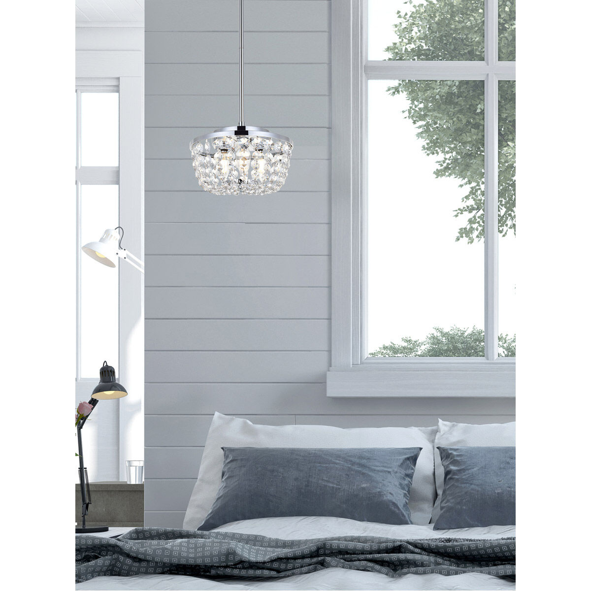 Gianna 3 Light 10 inch Chrome Pendant Ceiling Light