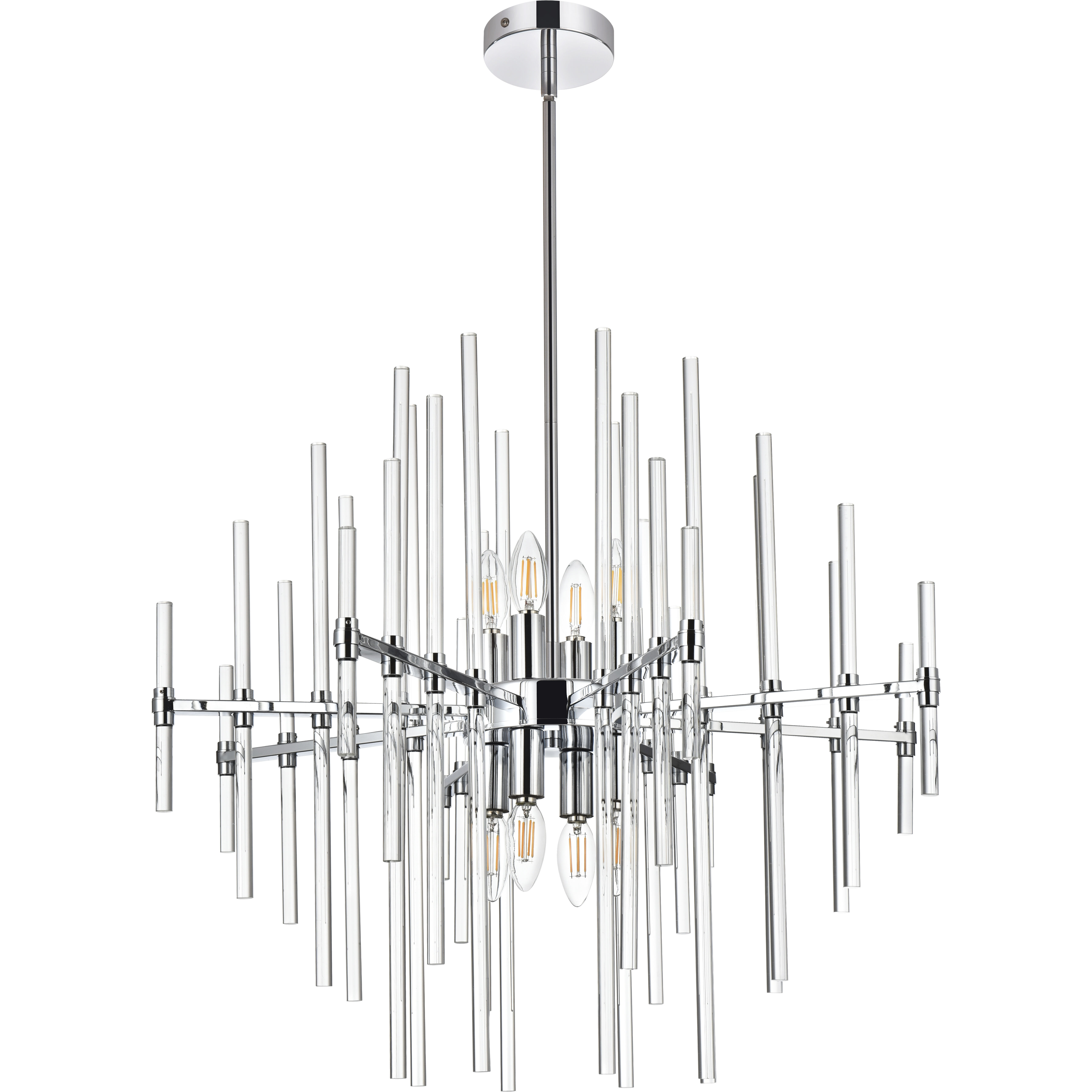 Sienna 8 Light 27 inch Chrome Pendant Ceiling Light