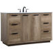 Blake 54 X 22 X 34 inch Natural Oak Vanity Sink Set