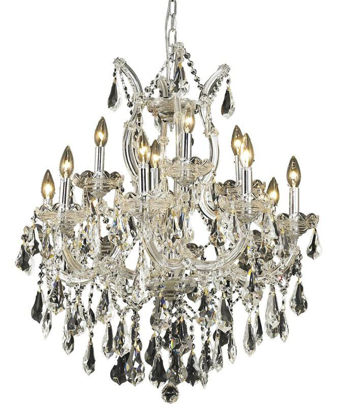Maria Theresa 13 Light 27 inch Chrome Dining Chandelier Ceiling Light in Clear, Royal Cut