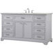 Americana 60 X 22 X 35 inch Grey Vanity Sink Set