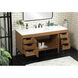 Eugene 60 X 22 X 34 inch Walnut Brown Vanity Sink Set