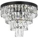 Josephine 6 Light 18 inch Black Flush Mount Ceiling Light