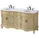 Danville 66 X 36 inch Antique Beige Bathroom Vanity Cabinet