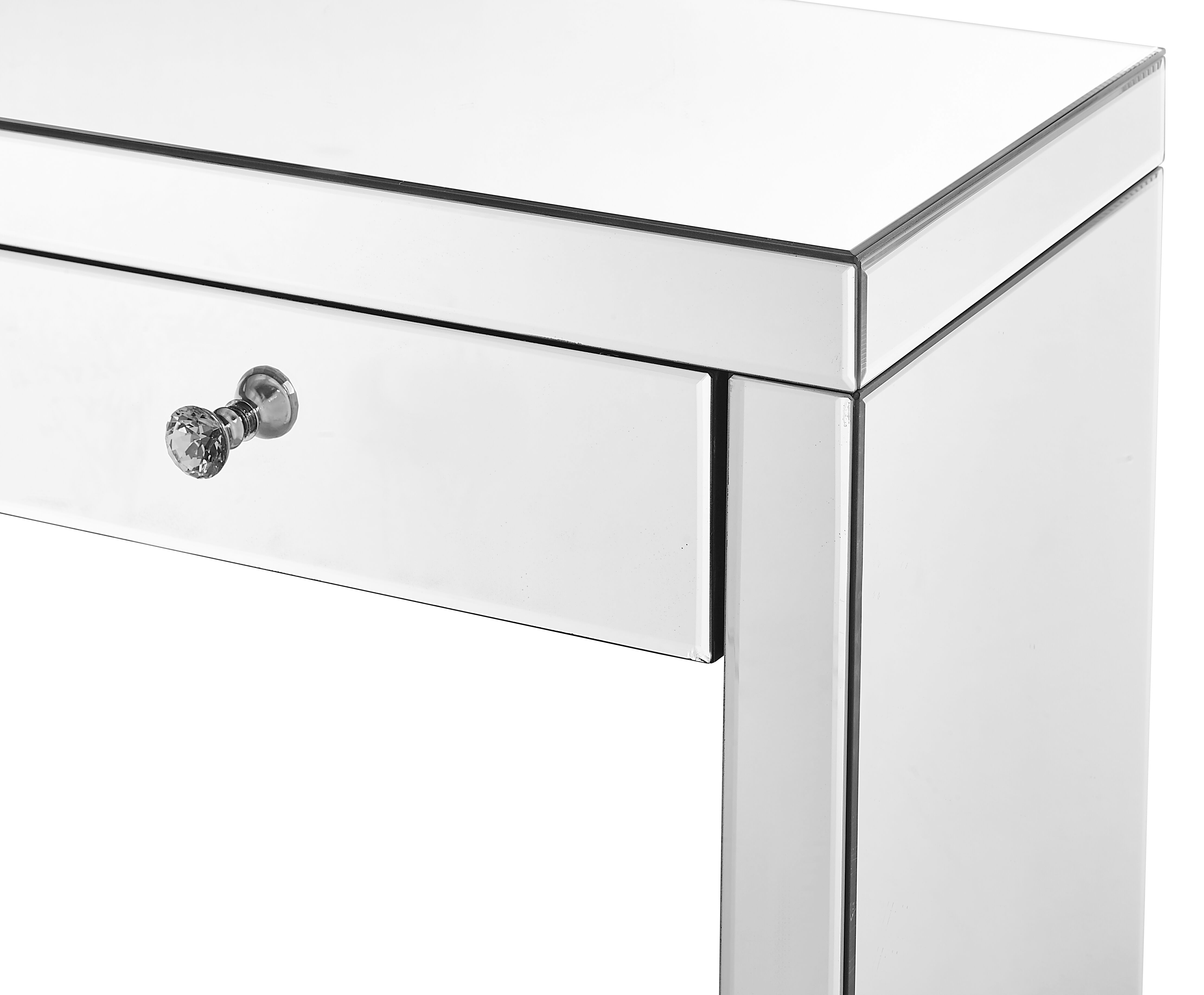 Contempo 39 inch Clear Mirror Console Table