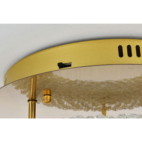 Bowen 1 Light 14 inch Satin Gold Flush Mount Ceiling Light