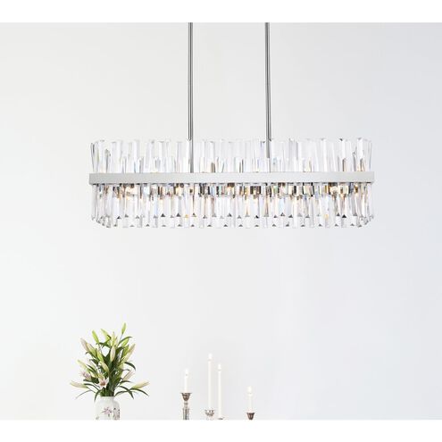 Serephina 24 Light 42 inch Chrome Linear Chandelier Ceiling Light