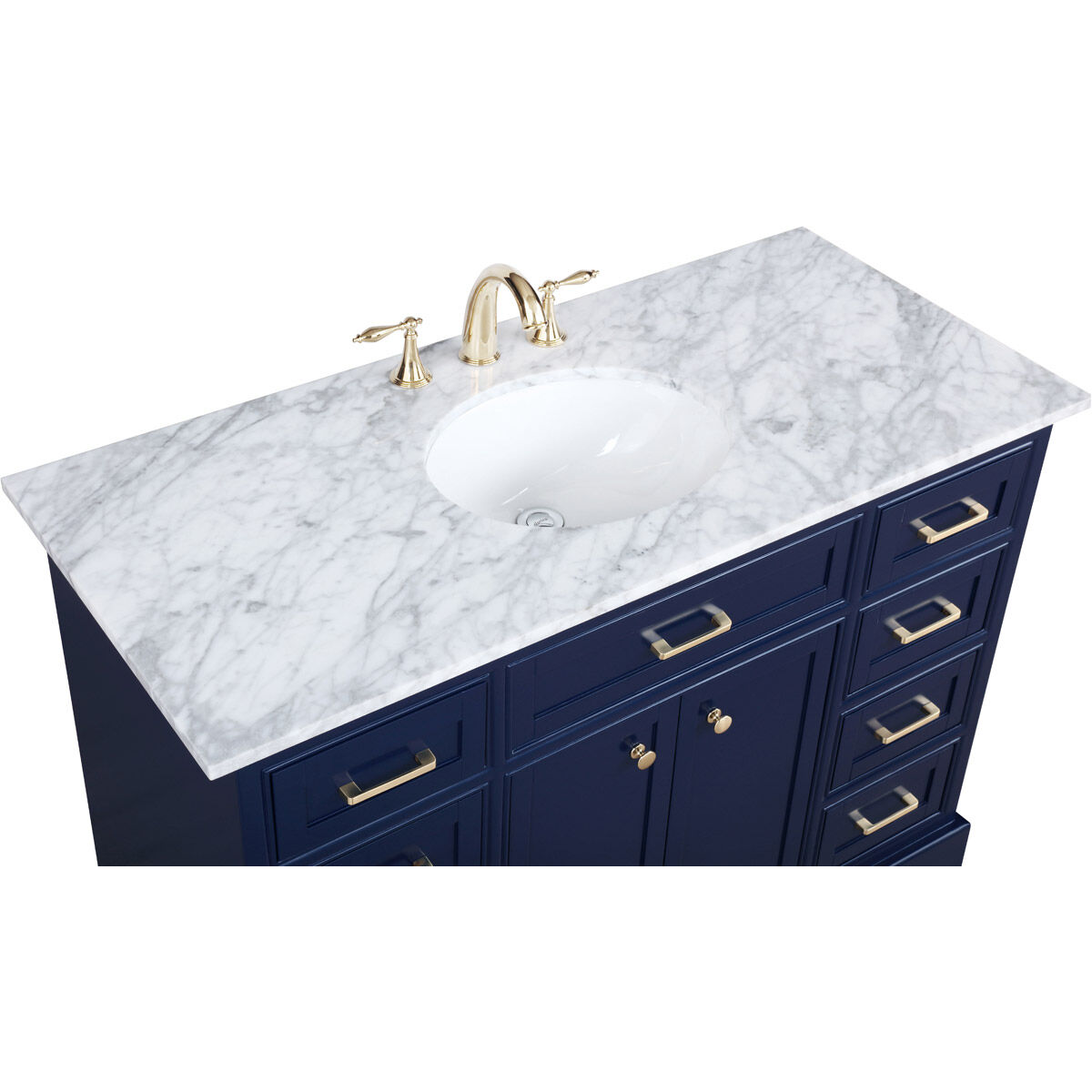 Americana 48 X 22 X 35 inch Blue Vanity Sink Set