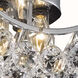 Corona 4 Light 10 inch Chrome Flush Mount Ceiling Light in Royal Cut