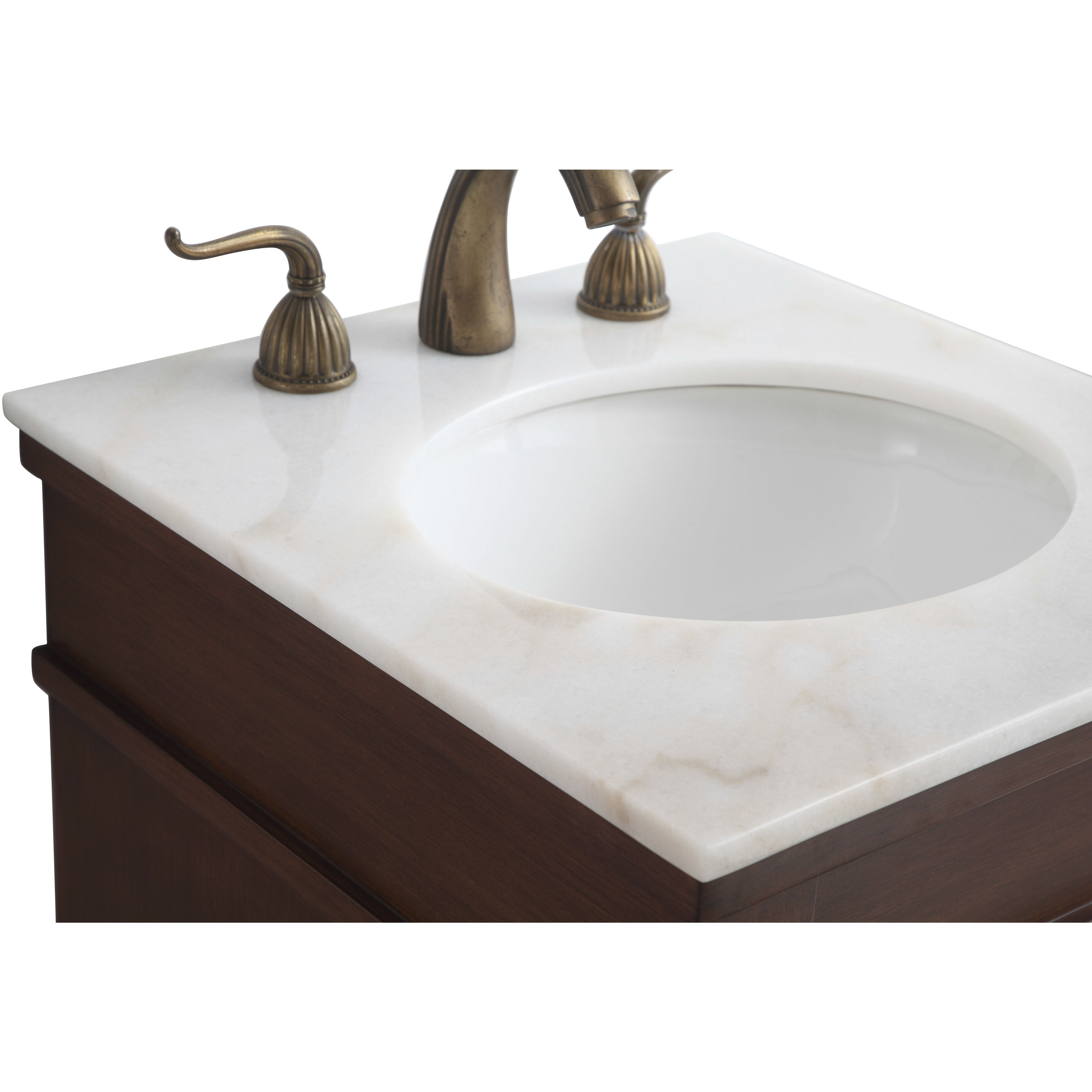 Lexington 19 X 18 X 35 inch Walnut Vanity Sink Set 