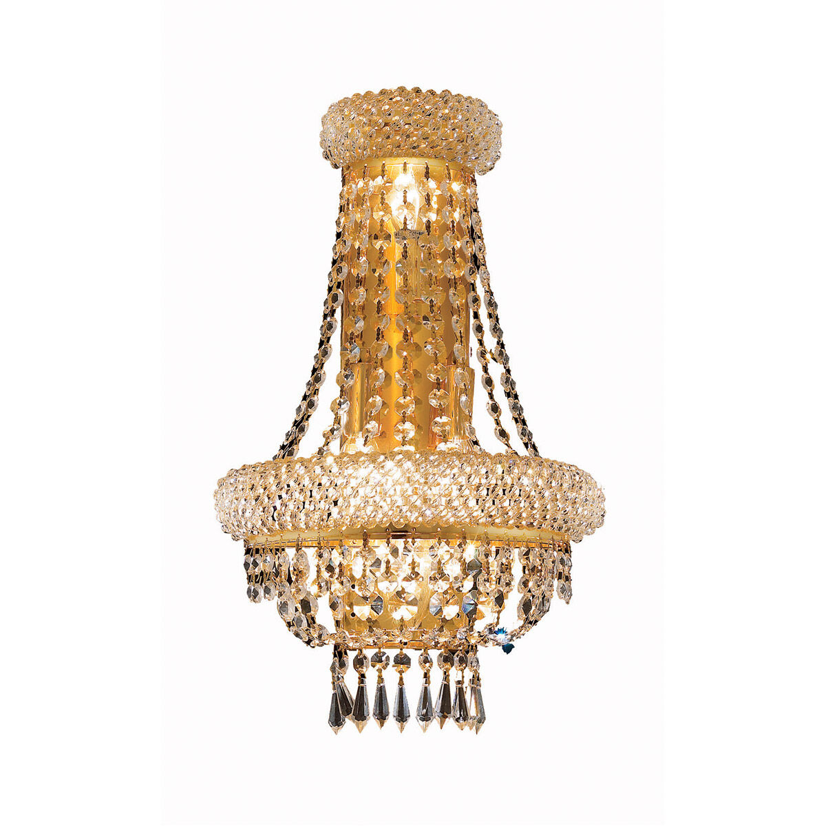 Primo 4 Light 12 inch Gold Wall Sconce Wall Light in Royal Cut, Satin Gold