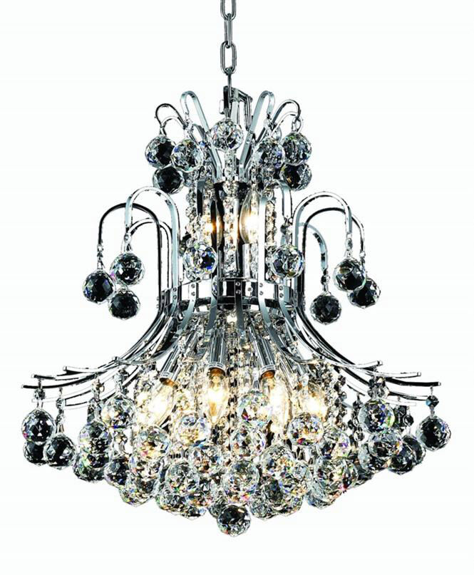 Toureg 10 Light 19 inch Chrome Dining Chandelier Ceiling Light in Royal Cut