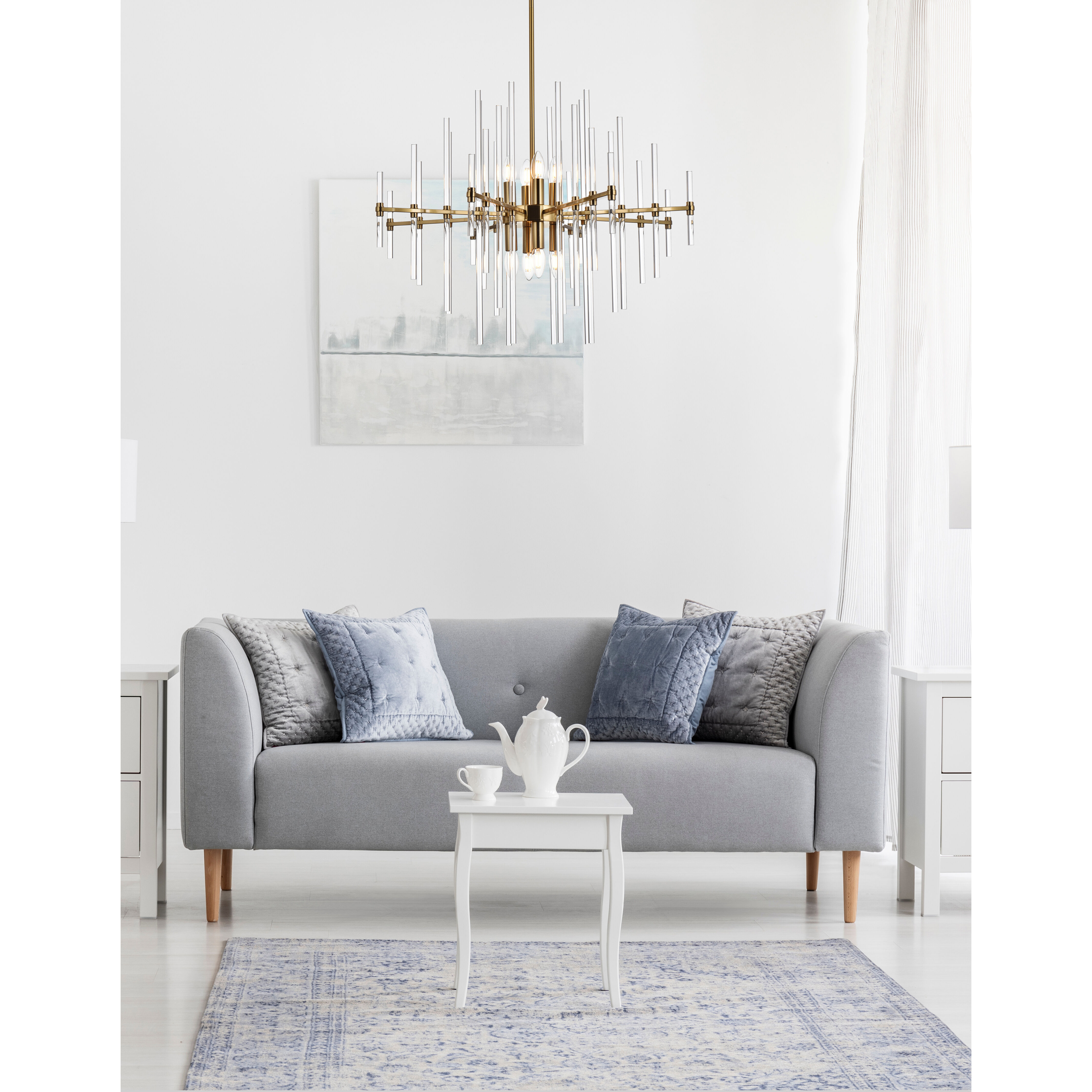 Sienna 8 Light 27 inch Gold Pendant Ceiling Light