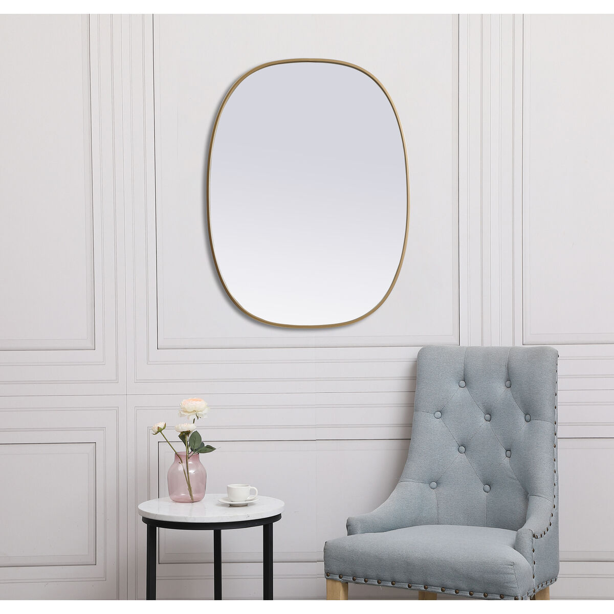 Brynn 40 X 30 inch Brass Mirror in 30 x 40