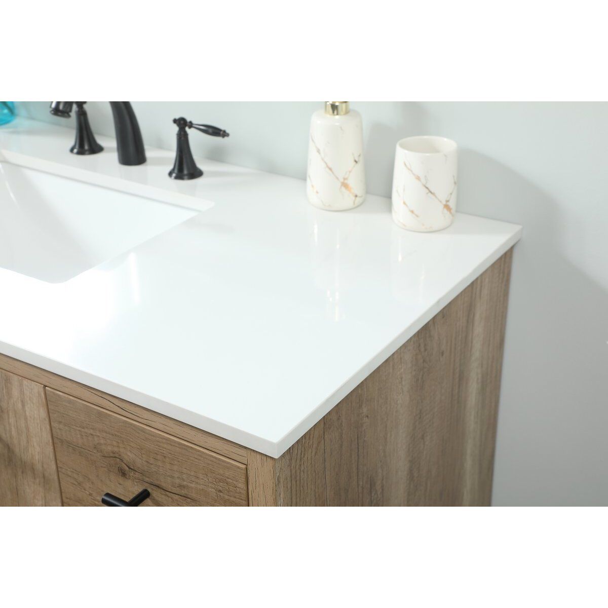 Cyrus 48 X 22 X 34 inch Natural Oak Vanity Sink Set