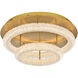 Bowen 2 Light 26 inch Satin Gold Flush Mount Ceiling Light
