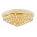 Primo 12 Light 24 inch Gold Flush Mount Ceiling Light in Royal Cut