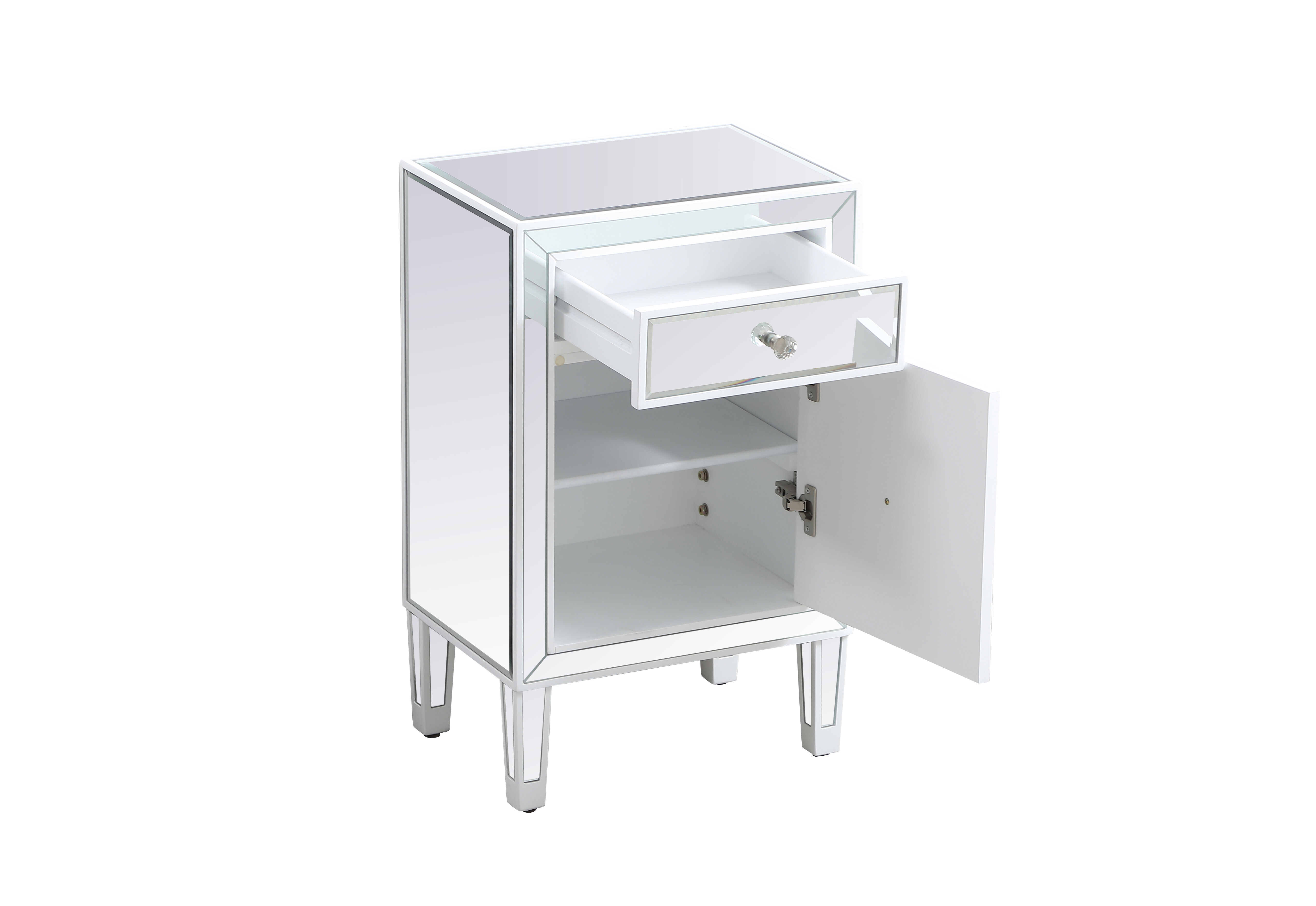 Reflexion 29 X 18 inch White Nightstand