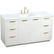 Blake 60 X 22 X 34 inch White Vanity Sink Set