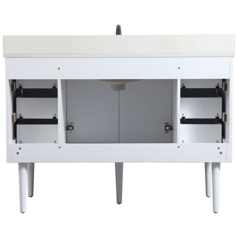 Cyrus 48 X 22 X 33.5 inch White Vanity Sink Set in Included