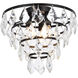 Ella 3 Light 12 inch Black Flush Mount Ceiling Light