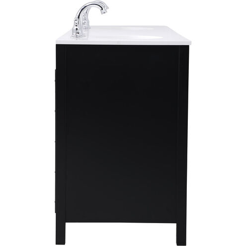 Irene 72 X 22 X 34 inch Black Vanity Sink Set