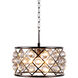 Madison 4 Light 16 inch Polished Nickel Pendant Ceiling Light in Clear, Faceted Royal Cut, Urban Classic