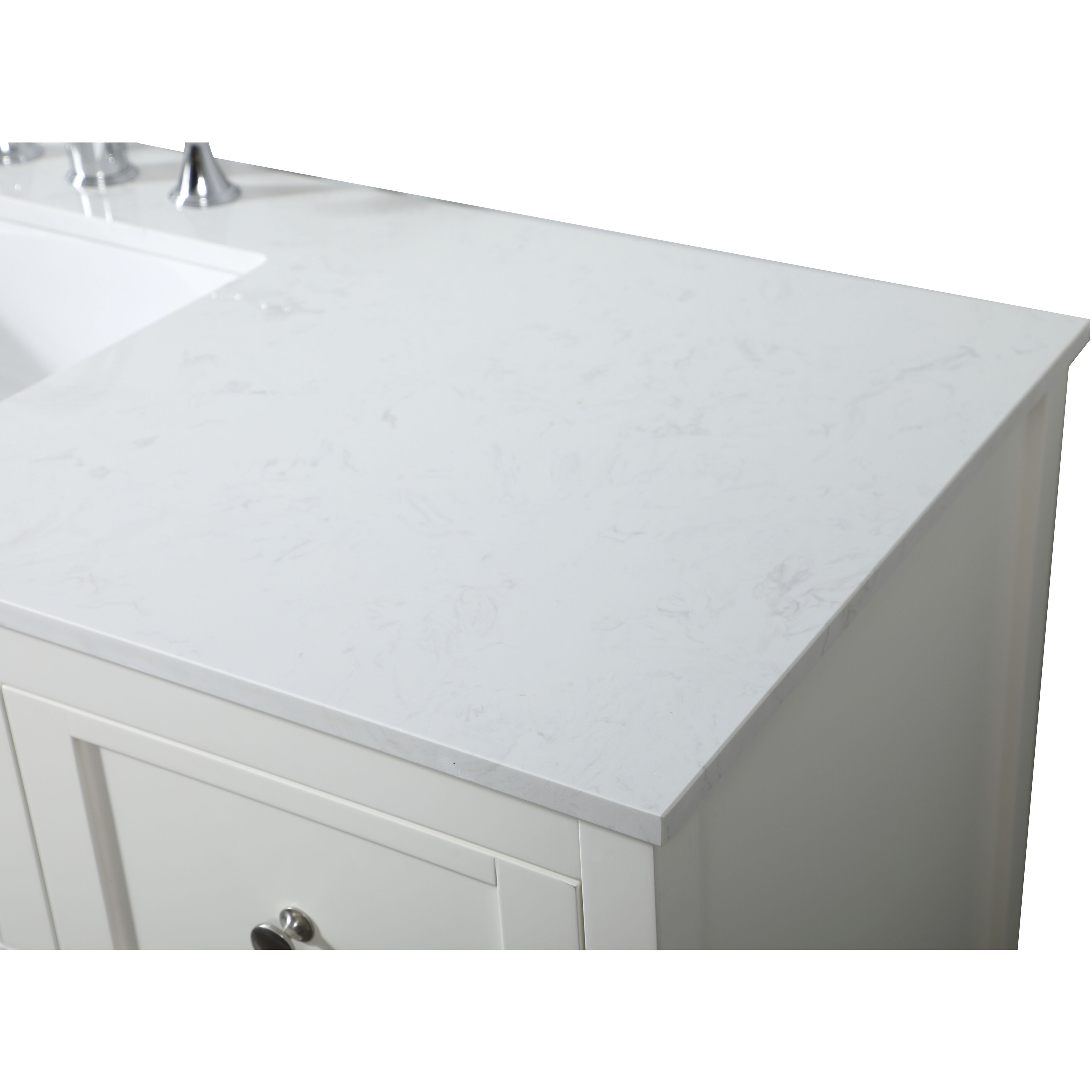 Theo 60 X 22 X 34 inch White Vanity Sink Set
