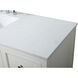 Theo 60 X 22 X 34 inch White Vanity Sink Set