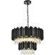 Willow 8 Light 24 inch Black Chandelier Ceiling Light