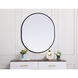 Asha 36 X 30 inch Black Mirror in 30 x 36