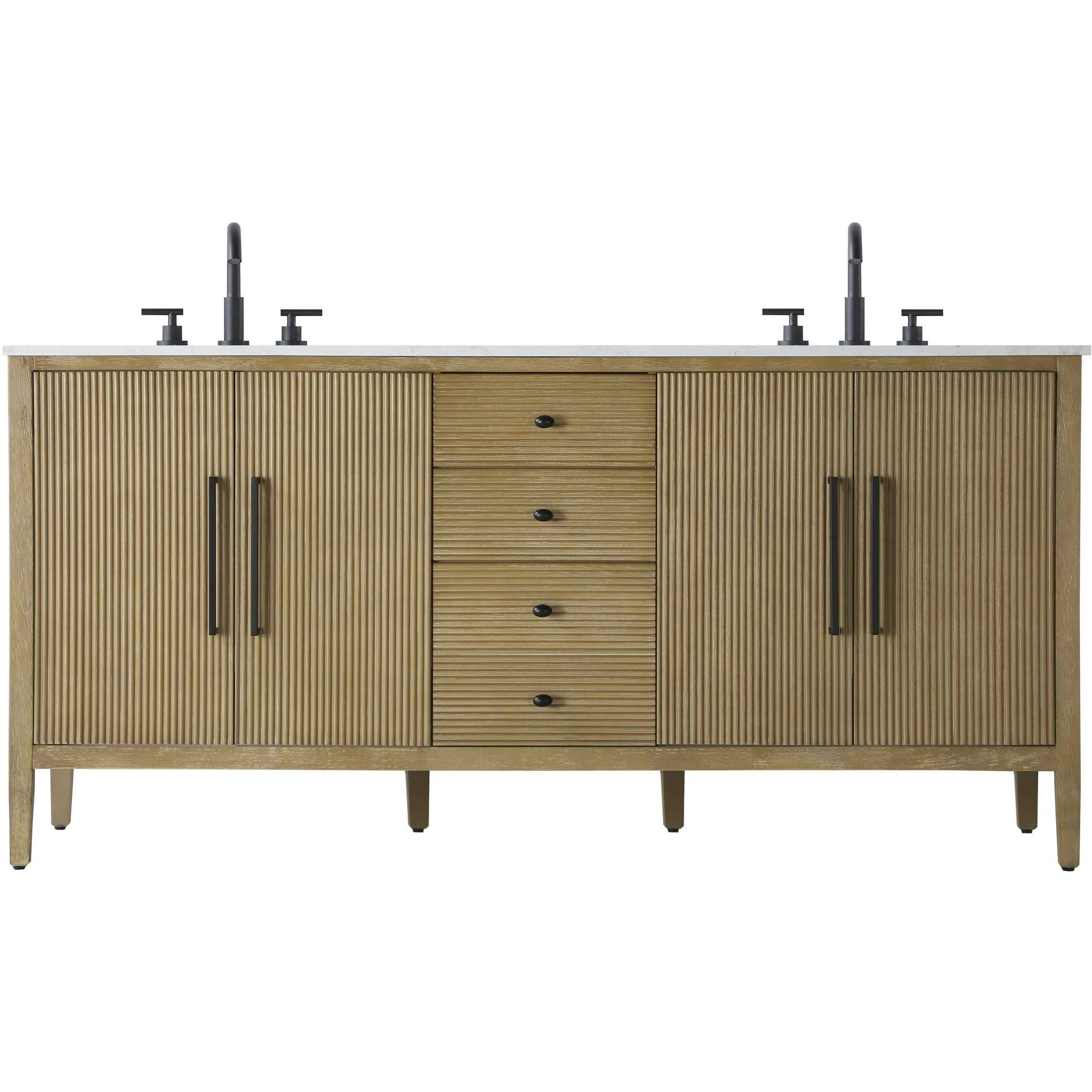 Blakely 72 X 34 inch Linen Oak Bathroom Vanity Cabinet