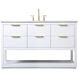 Larkin 54 X 22 X 34 inch White Vanity Sink Set