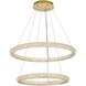 Bowen 2 Light 35.5 inch Satin Gold Chandelier Ceiling Light